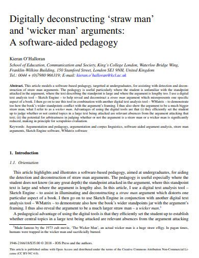 Straw Man Fallacy Examples Format How To Determine Pdf