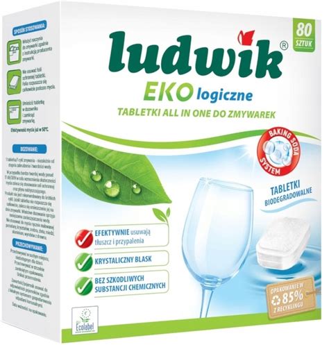 LUDWIK EKOlogiczne Tabletki All In One Do Zmywarek 80 Szt 15383312283