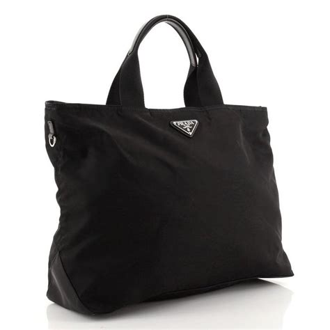 Prada Vela Convertible Tote Tessuto Medium At 1stdibs