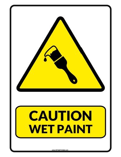 Wet Paint Signs - ClipArt Best