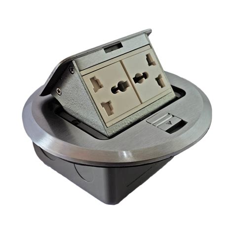 Surer Gang Pop Up Floor Outlet Round Type Aluminum With Free