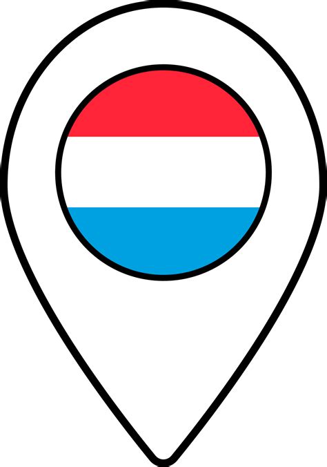 Luxemburg Vlag Kaart Pin Navigatie Icoon 22841237 Png