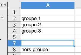 calc insérer une ligne sans qu elle rejoigne le goupe précédent