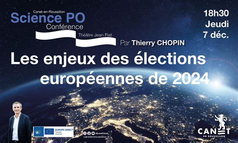 Les enjeux des élections européennes 2024 conférence débat avec