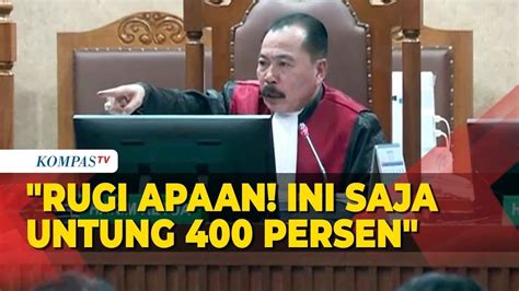 Hakim Geram Saat Saksi Sidang Johnny G Plate Ngaku Rugi Padahal Untung