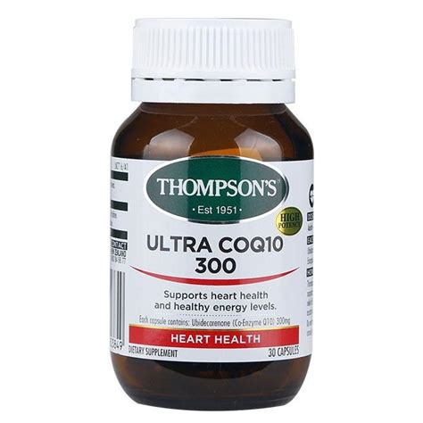 Thompson S Ultra Coq10 300mg High Potency 30 Capsules Wise Living Nz