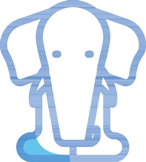 Blue Stroke Style Elephant Icon Or Symbol. 24323518 Vector Art at Vecteezy