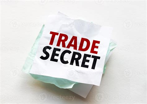 paper with text trade secret on white background 22192057 Stock Photo