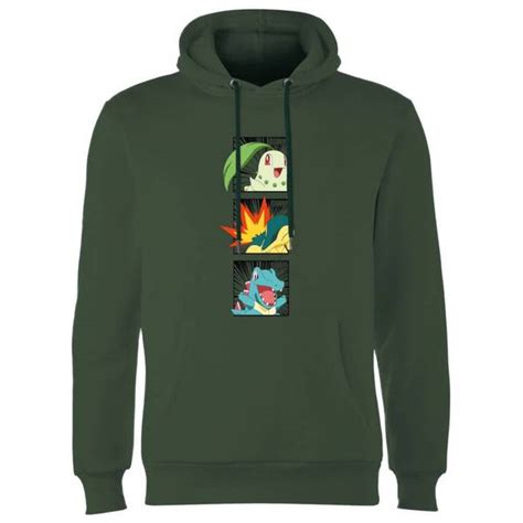 Pokemon Generation 2 Starters Hoodie Green Clothing Zavvi Uk