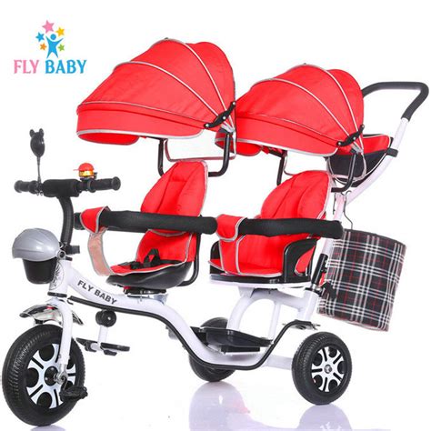 China Two Kids Tricycle Tricycle 2 Seats Twin Stroller Manufacturers