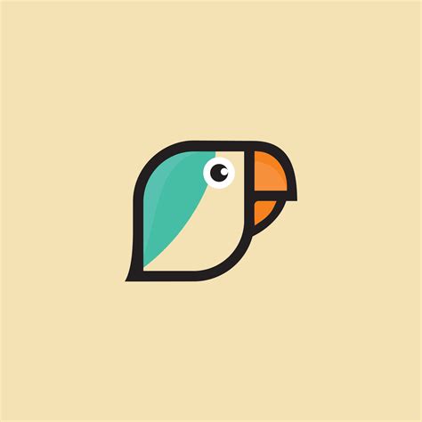 Modern And Minimalist Parrot Vector Illustration Vector Art At