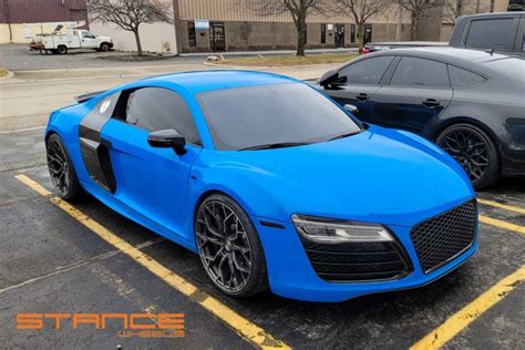 Audi R G Stance Sf Brushed Dual Gunmetal Stance Wheels