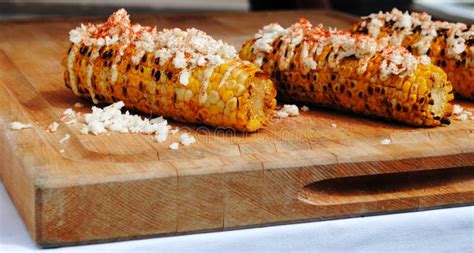 Corn with Cheese and Chili stock image. Image of mexico - 20829411