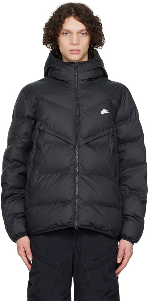 Nike Black Windrunner Puffer Jacket Ssense