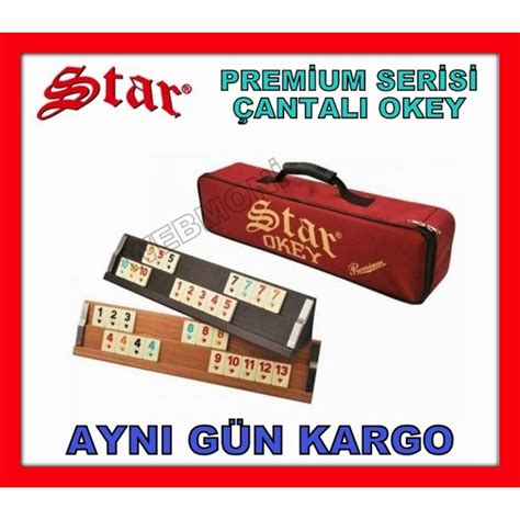 Star Premium Ahşap Okey Takımı Çantalı 1 Kalite Tahta Okey