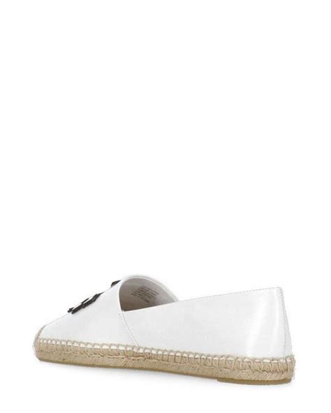 Tory Burch Ines Leather Platform Espadrilles In White Lyst