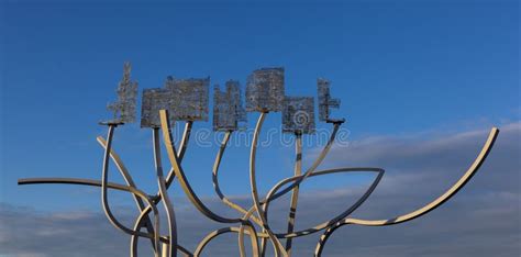 Sculpture At Blyth Harbour Editorial Stock Image Image Of Railway