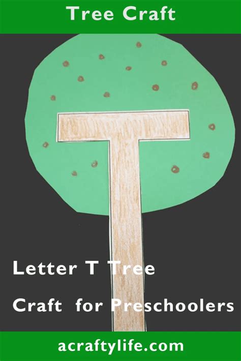 Letter T Tree Craft For Preschoolers Free Printable A Crafty Life