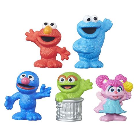 This Collection Of Figures Includes 5 Favorite Sesame Street Characters