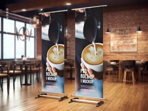 Premium PSD Rollup Banner Mockup