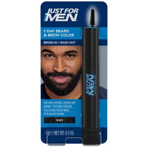 Just For Men® 1-Day Beard and Brow Color Black, 0.3 fl oz - Kroger