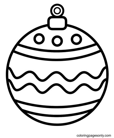 Christmas Ball Ornament Coloring Page Free Printable Coloring Pages