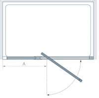 Lakes Classic Collection 1200mm Semi Frameless Pivot Shower Door With