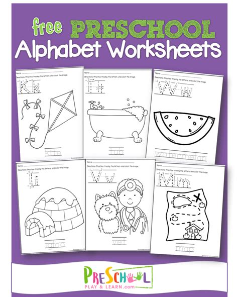 Alphabet Worksheets For Preers - Worksheets For Kindergarten