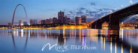 St. Louis Skyline Wallpaper Wall Mural by Magic Murals