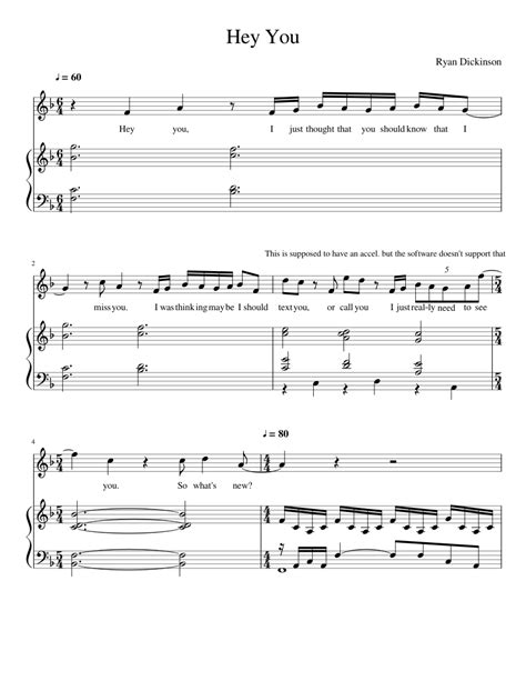 Hey You Sheet Music For Piano Voice Download Free In Pdf Or Midi