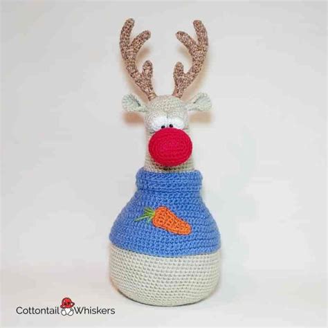 Fine Warm Doorstop Amigurumi Crochet Reindeer Pattern Cottontail