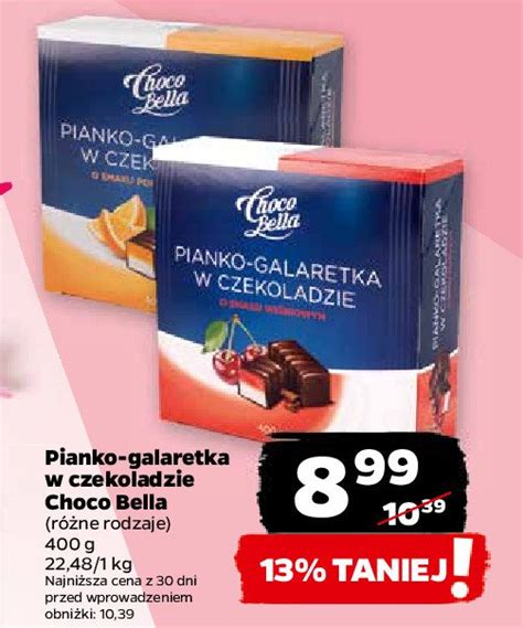 Pianko galaretka w czekoladzie wiśniowa Chocobella cena promocje