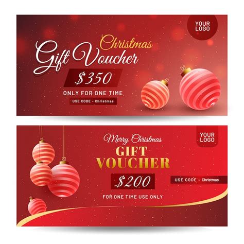 Christmas gift vouchers. | Premium Vector