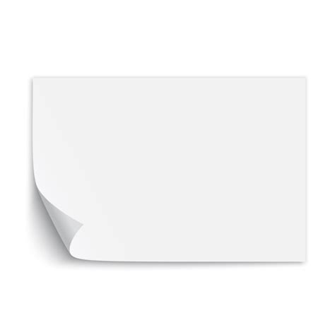 Feuille De Papier Blanc Illustration Vecteur Premium