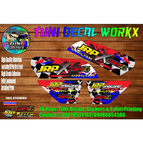 KAWASAKI BARAKO X4 HD3 JRP X DAENG DECALS V2 W FREEBIES Shopee