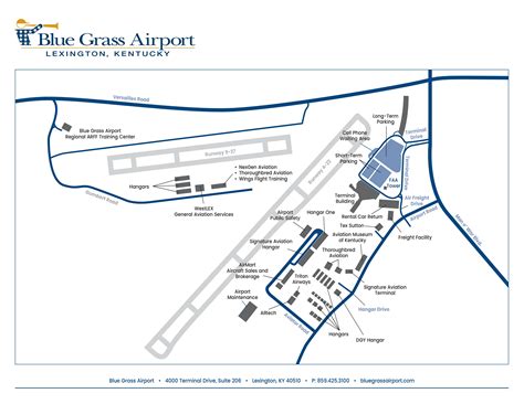 Blue Grass Airport Terminal Map (2025-2024) - All Maps