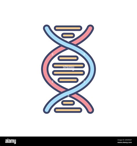 Dna Related Vector Line Icon Dna Helix Linear Icon Deoxyribonucleic