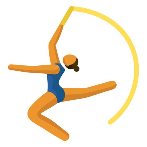 Woman Doing Gymnastics Rhythmic Flat Png And Svg Design For T Shirts