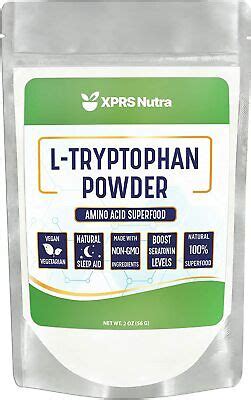 L Tryptophan Powder Pure For Relaxation Mood Support Natural Sleep