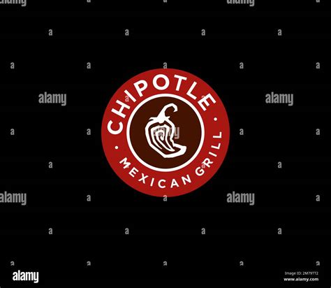 Chipotle Mexican Grill Rotated Logo Black Background Stock Photo Alamy