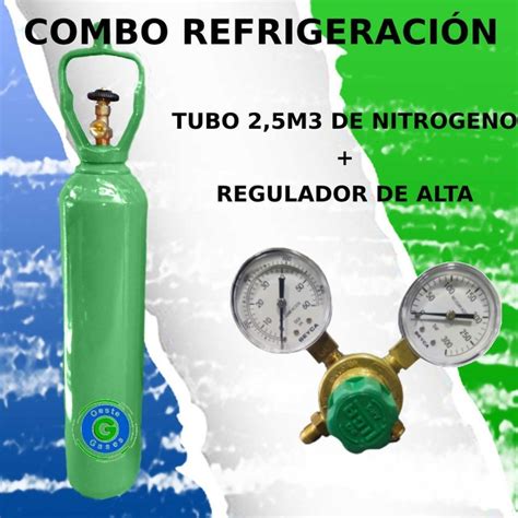 Tubo Cilindro 2 5 M3 Nitrógeno Regulador de Alta