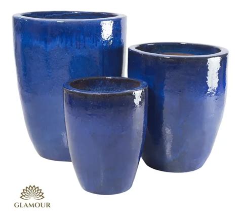 Vaso Vietnamita Azul Royal Original A Cm L Cm Lt P Frete Gr Tis