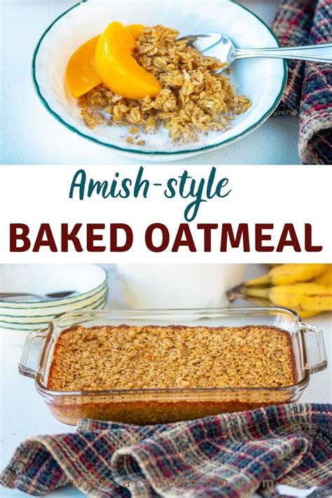 Baked Oatmeal Recipe Recipe Amish Recipes Baked Oatmeal Recipes Breakfast Recipes