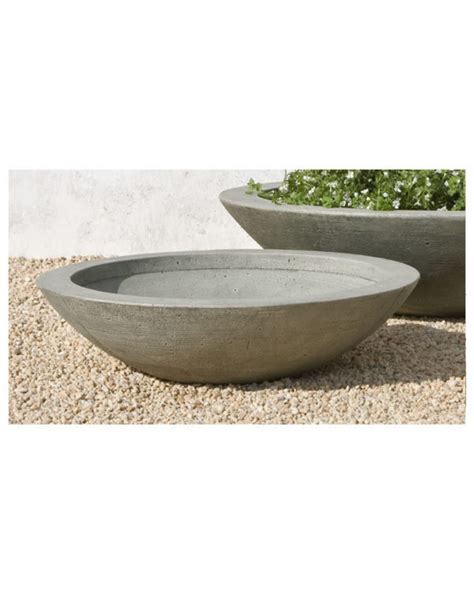 Low Zen Bowl Medium Outdoor Stone Planter Kinsey Garden Decor