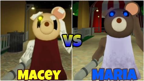 Macey Vs Maria Which Is Better Roblox Piggy Book 1 Hard Mode