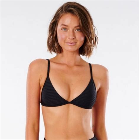 Rip Curl Women Premium Surf Banded Fixed Triangle Bikini Top Dragon Skate Shop