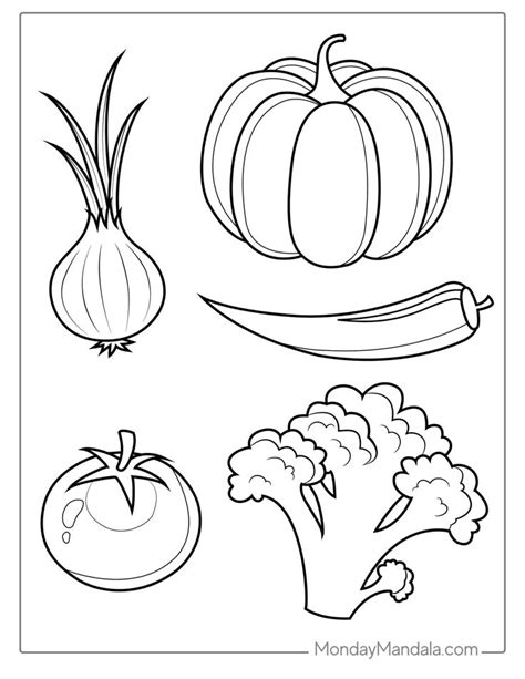 Vegetable Coloring Pages Free Pdf Printables Vegetable Coloring