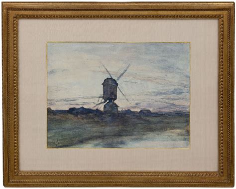 Constan Gabriel Aquarelle und Zeichnungen zum Verkauf Mühle bei