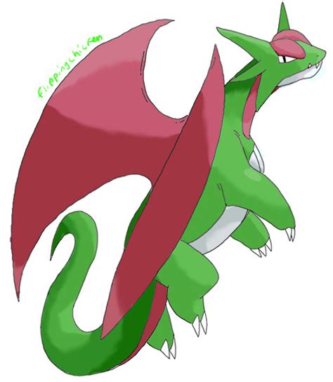 Shiny Salamence (Sugimori Attempt 1) by FlippingChicken on DeviantArt