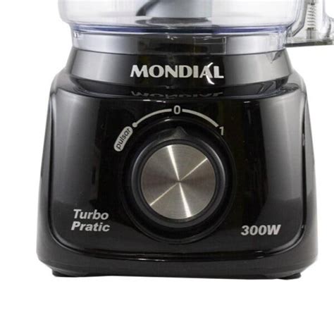 Mini Processador Mondial Turbo Pratic MP 16 B 300W 220V MadeiraMadeira